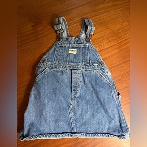 Vintage 90s OshKosh Denim Overall Jumper Dress 24M Carpenter Style